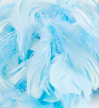 Eleganza Feathers Mixed sizes 3inch-5inch 50g bag Lt. Blue No.25 - Accessories